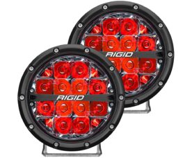 RIGID 360 Серия 6"  Дальний свет - Красная Подсветка (Пара)