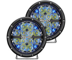 RIGID 360 Серия 6"  Дальний свет - Синяя Подсветка (Пара)
