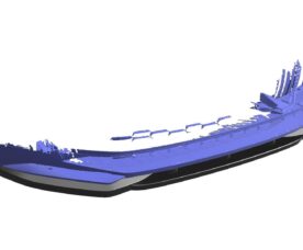 Vonard Customs Сплиттер переднего бампера Skoda Kodiaq 1 RS - Черный глянец