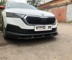 Vonard Customs Сплиттер переднего бампера Skoda Octavia 4 A8 - Черный глянец