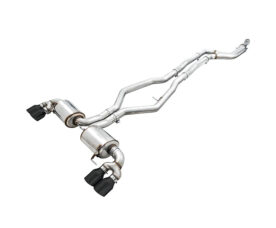 AWE Touring Выхлопная система без резонатора для BMW G2x M40i | Diamond Black