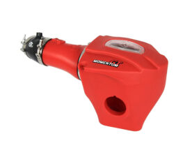 Red Momentum GT handheld tool with a black connector end and a circular opening on the side