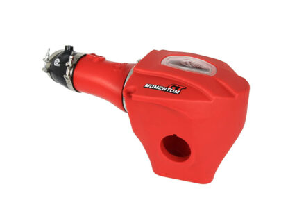 Red Momentum GT handheld tool with a black connector end and a circular opening on the side