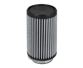 Cylindrical pleated air filter with metal mesh and black end caps