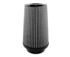 Cone-shaped pleated air filter for a vehicle engine intake