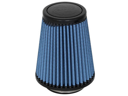 Blue pleated cone air filter with black end caps
